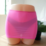 1PCS Candy Color Sexy Tight Pencil Cute Skirt See Through Micro Mini Skirt Transparent Club Dance Skirt Erotic Wear FX1010