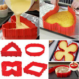 1pcs Cake Mold Baking Snake Silicone Cake Mold Kitchen Pastry Practical Gadget Heart Shape Rectangular Round Shapes Snake