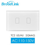 Broadlink TC2 US/AU Standard 1 2 3 Gang Home Automation WiFi Light Switch 110-240V Touch Panel Remote Control by RM2 RM Pro