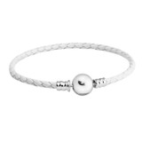 Bracelet White Woven Single Leather Charm Bracelets for Women Men Jewelry Pulseira Masculina Feminina Femme Bracelet White Woven Single Leather Charm Bracelets for Women Men Jewelry Pulseira Masculina Feminina Femme