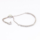 Bracelet Sterling-Silver-Jewelry White Sparkling Strand Bracelets for Women Men Jewelry Pulseira Masculina Feminina Silver 925 Bracelet Sterling-Silver-Jewelry White Sparkling Strand Bracelets for Women Men Jewelry Pulseira Masculina Feminina Silver 925