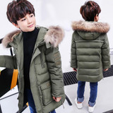 Boys Winter Jacket For Cold Winter Children Thick Duck Down Parkas Animal Fur Collar Kids Outerwear Boy Winter Coat -30 Degree