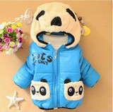 Boys Warm Jackets Children Clothing Girls Cartoon Bear Cotton Outerwear Tops Baby boys Hooded Coat Winter Kids Jacket Clothes