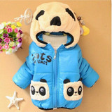 Boys Warm Jackets Children Clothing Girls Cartoon Bear Cotton Outerwear Tops Baby boys Hooded Coat Winter Kids Jacket Clothes