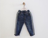 Boys Pants Jeans 2018 Fashion Boys Girls Jeans For Spring Autumn Children's Denim Trousers Kids Dark Blue Designed Pants