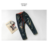 Boys Jeans Trousers 2018 Autumn Winter Children Plus Clothing Thickening Winter Warm Long Trousers Jeans Casual Drawstring Jeans