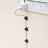 18Pc Cable Cord Wire Line Organizer Clips Fixer Fastener Tidy Holder Desk Wall Organiser Tie Fixer Organizer Line Adhesive Clamp