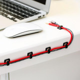 18Pc Cable Cord Wire Line Organizer Clips Fixer Fastener Tidy Holder Desk Wall Organiser Tie Fixer Organizer Line Adhesive Clamp
