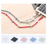 18Pc Cable Cord Wire Line Organizer Clips Fixer Fastener Tidy Holder Desk Wall Organiser Tie Fixer Organizer Line Adhesive Clamp