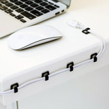 18Pc Cable Cord Wire Line Organizer Clips Fixer Fastener Tidy Holder Desk Wall Organiser Tie Fixer Organizer Line Adhesive Clamp