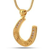 18K Gold Horseshoe Necklace