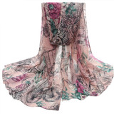 180cmX90cm 2016 Women Scarves Print 6 Color Voile New Scarves Long Stoles Wraps Shawl Scarf Women Bufandas Mujeres Foulard Femme