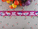 18020801,New arrival 1" (25mm) and 1.5" 38mm 10 yards animals printed grosgrain ribbons cartoon ribbon DIY handmade materials