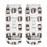 18 style 1pair/pack 3d white "nutella"Charactor Unisex Socks Hot women's unisex socks Polyester Fashion 19*8cm Women Socks
