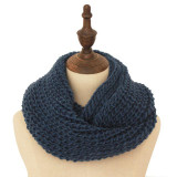 18 Colors Warm Winter Knitted Scarf Women Fashion Scarves Neck Circle Wool Cashmere Scarves Pashmina Scarf FS047