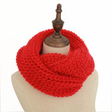 18 Colors Warm Winter Knitted Scarf Women Fashion Scarves Neck Circle Wool Cashmere Scarves Pashmina Scarf FS047