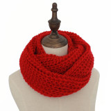 18 Colors Warm Winter Knitted Scarf Women Fashion Scarves Neck Circle Wool Cashmere Scarves Pashmina Scarf FS047