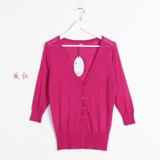 18 Candy Colors Autumn Summer Spring Women V-Neck Knitted Casual Loose Sweaters Cardigans Lady Knitting Outwear