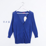 18 Candy Colors Autumn Summer Spring Women V-Neck Knitted Casual Loose Sweaters Cardigans Lady Knitting Outwear