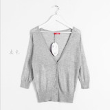 18 Candy Colors Autumn Summer Spring Women V-Neck Knitted Casual Loose Sweaters Cardigans Lady Knitting Outwear