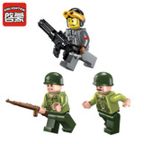 1705 ENLIGHTEN WW2 Military Air Defence Biplane Fighter Howitzer Model Building Blocks Figure Toys For Children Compatible Legoe