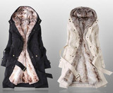 2017 Autumn Women's Wool Liner Down Coat Outerwear Slim Thickening Large Size XXXL Winter Warm fur Jacket Snow Overcoat Female