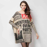 2017 Autumn Women Sweaters Street Hip-Hop Color Print Long Batwing Sleeve Knitted Wool Pullovers Loose Sweater Plus Size