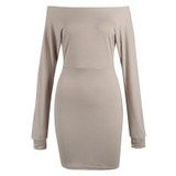 2017 Autumn Women Dresses Off Shoulder Office Sexy Party Bodycon Casual Korean Slim Long Sleeve Winter Dress Vestidos Robe