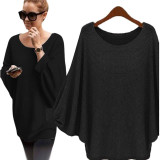 2017 autumn winter Women Oversized sweaters women fashion sexy Oneck sweater loose batwing sleeve pullover sudaderas