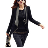 2017 Autumn Winter Women Basic Coat Jackets Korean Style Slim Turn Down Collar Side Zipper Cardigan  Outerwear S-2XL