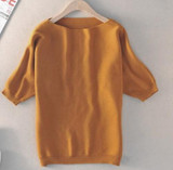 2017 autumn winter sweater women cashmere sweater loose size batwing shirt short-sleeve knitted wool sweater female pullover
