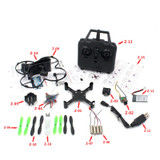 Global Drone DIY Assembly RC Drone 2.4G 4CH 6-Axis Gyro RC Helicopter Quadcopter with WIFI FPV Camera Education Toy Gift For Kid