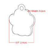 Glitter  Custom Pet Dog Tag Personalized Engraved Dogs Cat ID Tags Free Hook & Bell Pink Blue Silver Red Colors Paw Shape
