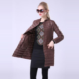 Gizmosy! Ultralight Down Coat Women Winter Jacket Casual Down Jackets Long Thin Cotton Coat For Girls Outwear BN009