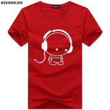 Givanildo 5XL Tee Shirt Man 2017 Fashion Printed Cartoon Short Sleeve Music Casual Cotton Large Size Men T-Shirt BY006