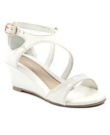 Girls Wedge Sandals - White