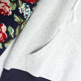 2018 Sweatshirt Women Hoodies Patchwork Flower Printed Pullover Sweatshirts Full Sleeve Autumn Women Hoodies Tracksuit with Hat