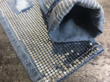 2018 Summer Women Loose High Waist Vintage Hole Jeans Woman Denim Sequins Jeans Pants Boyfriend Ripped Jeans For Women Trousers