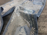 2018 Summer Women Loose High Waist Vintage Hole Jeans Woman Denim Sequins Jeans Pants Boyfriend Ripped Jeans For Women Trousers