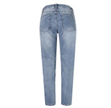 2018 Summer Women Loose High Waist Vintage Hole Jeans Woman Denim Sequins Jeans Pants Boyfriend Ripped Jeans For Women Trousers