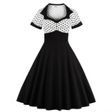 2018 Summer Women Dress Retro 1950s 60s Dress Female Polka Dots Pinup Rockabilly Sexy Party Dresses Vintage Tunic Vestidos Mujer