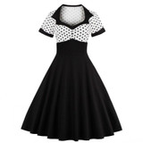 2018 Summer Women Dress Retro 1950s 60s Dress Female Polka Dots Pinup Rockabilly Sexy Party Dresses Vintage Tunic Vestidos Mujer