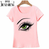 2018 Summer T shirt Women Tops Tees Short Sleeve Cotton Big Eyes Print Tshirt Funny T-shirt Woman Clothes 2018 Summer T shirt Women Tops Tees Short Sleeve Cotton Big Eyes Print Tshirt Funny T-shirt Woman Clothes