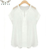 2018 Summer style women kimono blouses shirts cotton linen casual stitching Hollow tops plus size XXXXXL blusas blouse blusa