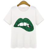 2018 Summer Style Tops Tees Women's T Shirt Women T-Shirt Lips Printed Tshirt Woman Clothes camisetas femininas 2018 Summer Style Tops Tees Women's T Shirt Women T-Shirt Lips Printed Tshirt Woman Clothes camisetas femininas