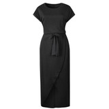 2018 Summer Short Sleeve Bodycon Party Dress Plus Size Sexy Women Long Maxi Boho Dress Elegant Female Korean Style Midi Dress