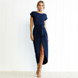 2018 Summer Short Sleeve Bodycon Party Dress Plus Size Sexy Women Long Maxi Boho Dress Elegant Female Korean Style Midi Dress