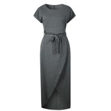 2018 Summer Short Sleeve Bodycon Party Dress Plus Size Sexy Women Long Maxi Boho Dress Elegant Female Korean Style Midi Dress
