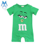 2018 Summer Newborn Baby Boy Girl Rompers Short Sleeve Cotton Jumpsuit Cartoon Printed Baby Costume Infant Clothes
