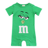 2018 Summer Newborn Baby Boy Girl Rompers Short Sleeve Cotton Jumpsuit Cartoon Printed Baby Costume Infant Clothes